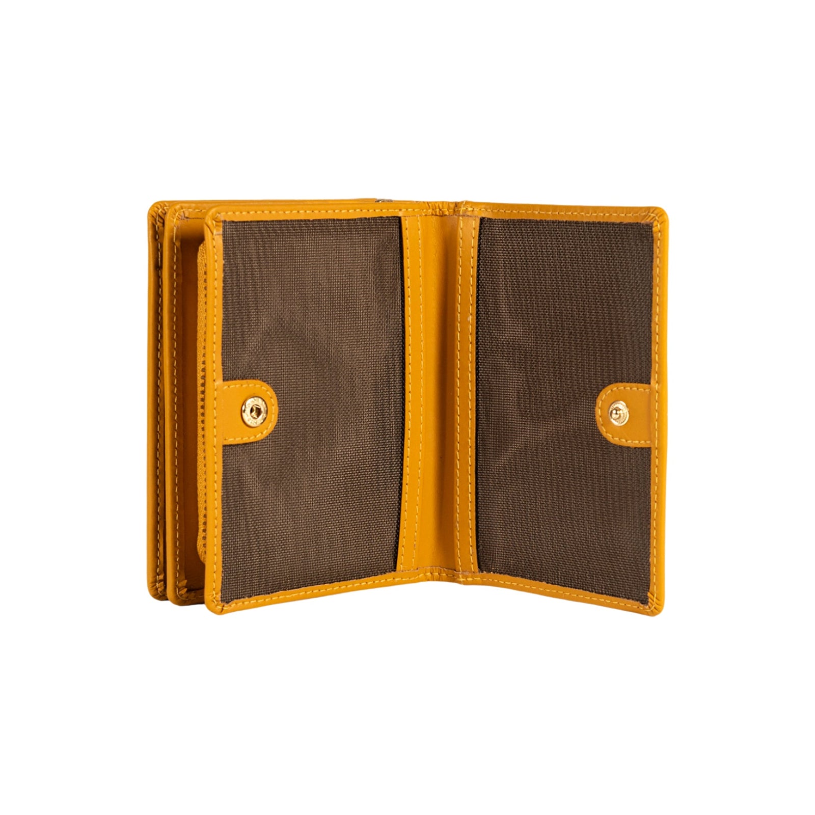 RB1083GAR | Portafogli Donna Made in Italy in Vera Pelle Liscia Opaca. Colore Senape. Dimensioni (da chiuso): cm 13 x 9 x 2,5-2
