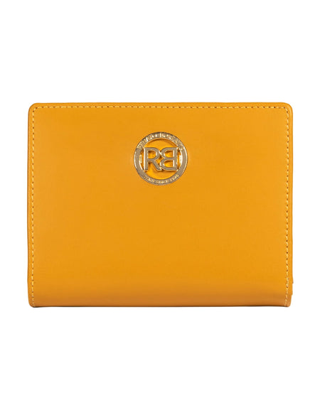 RB1083GAR | Portafogli Donna Made in Italy in Vera Pelle Liscia Opaca. Colore Senape. Dimensioni (da chiuso): cm 13 x 9 x 2,5-0