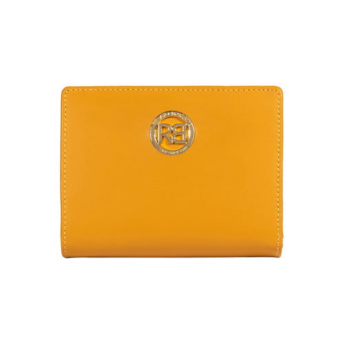 Load image into Gallery viewer, RB1083GAR | Portafogli Donna Made in Italy in Vera Pelle Liscia Opaca. Colore Senape. Dimensioni (da chiuso): cm 13 x 9 x 2,5-0
