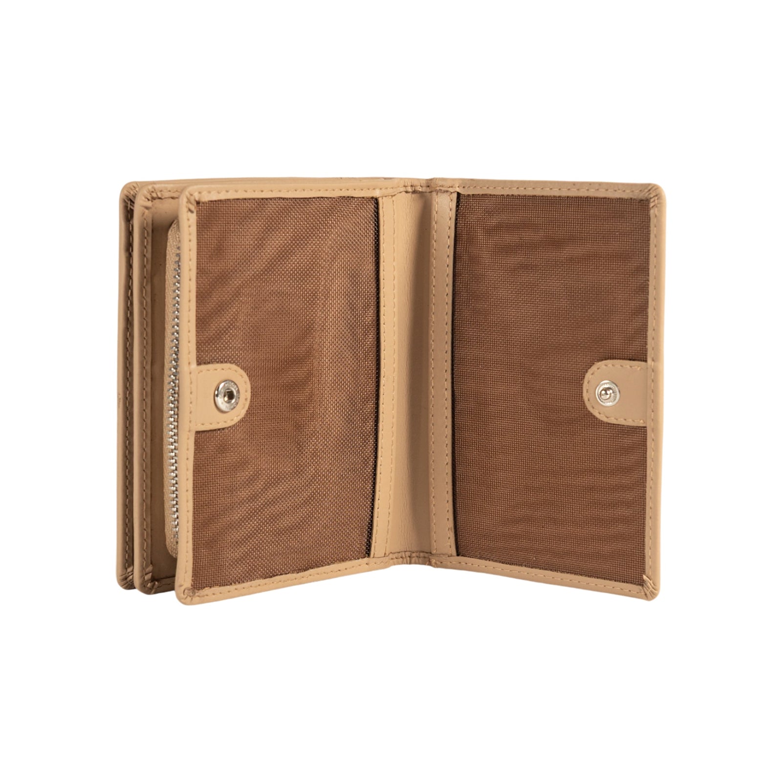 RB1083SAL | Portafogli Donna Made in Italy in Vera Pelle Liscia Opaca. Colore Beige. Dimensioni (da chiuso): cm 13 x 9 x 2,5-2