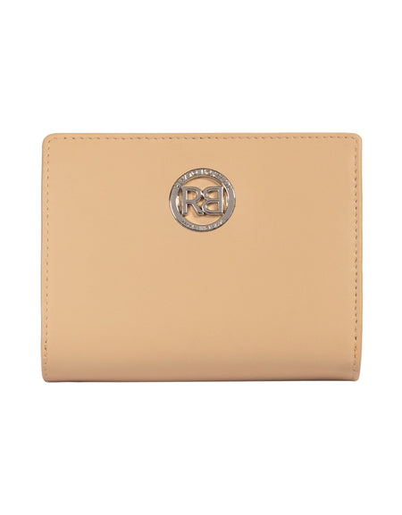 RB1083SAL | Portafogli Donna Made in Italy in Vera Pelle Liscia Opaca. Colore Beige. Dimensioni (da chiuso): cm 13 x 9 x 2,5-0