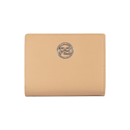Load image into Gallery viewer, RB1083SAL | Portafogli Donna Made in Italy in Vera Pelle Liscia Opaca. Colore Beige. Dimensioni (da chiuso): cm 13 x 9 x 2,5-0
