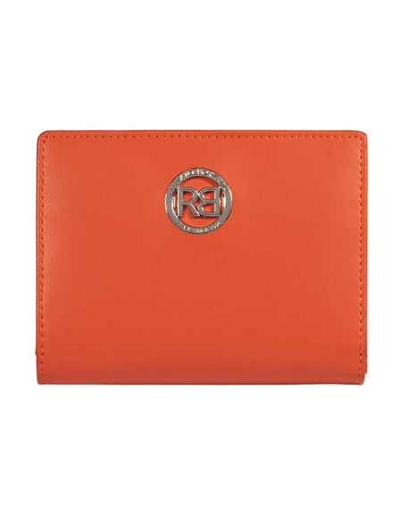 RB1083SAM | Portafogli Donna Made in Italy in Vera Pelle Liscia Opaca. Colore Paprika. Dimensioni (da chiuso): cm 13 x 9 x 2,5-0
