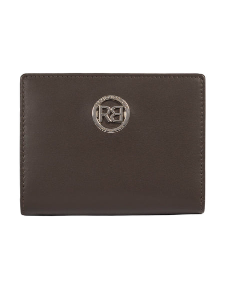 RB1083SB | Portafogli Donna Made in Italy in Vera Pelle Liscia Opaca. Colore Testa Moro. Dimensioni (da chiuso): cm 13 x 9 x 2,5-0