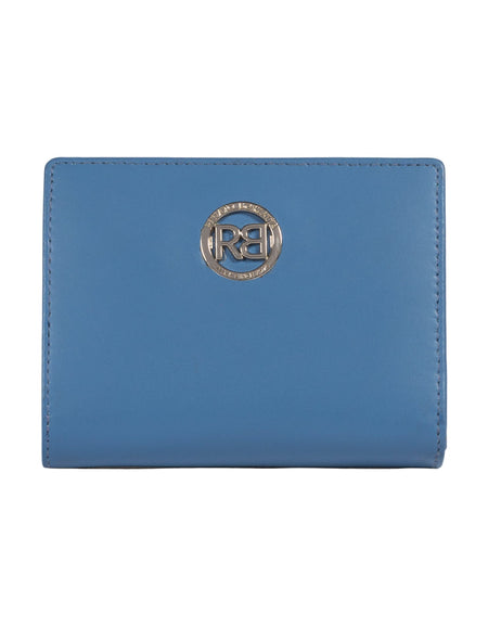 RB1083SCP | Portafogli Donna Made in Italy in Vera Pelle Liscia Opaca. Colore Glicine. Dimensioni (da chiuso): cm 13 x 9 x 2,5-0
