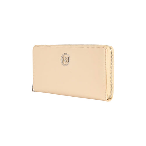 Load image into Gallery viewer, RB1084SAL | Portafogli Donna con chiusura lampo Made in Italy in Vera Pelle Liscia Opaca. Colore Beige. Dimensioni: cm 20 x 10 x 2,5-1
