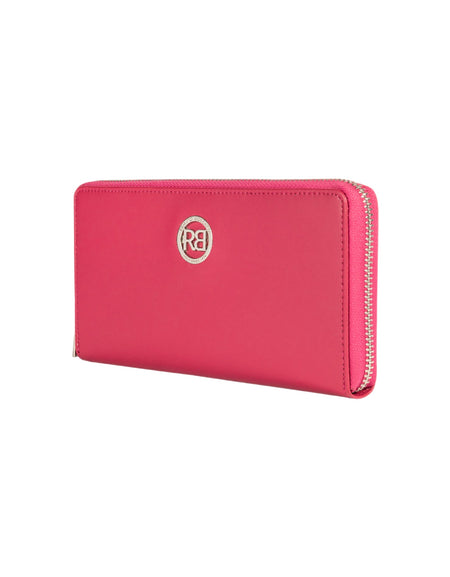 RB1084SBE | Portafogli Donna con chiusura lampo Made in Italy in Vera Pelle Liscia Opaca. Colore Fuxia. Dimensioni: cm 20 x 10 x 2,5-1