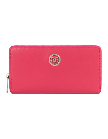 RB1084SBE | Portafogli Donna con chiusura lampo Made in Italy in Vera Pelle Liscia Opaca. Colore Fuxia. Dimensioni: cm 20 x 10 x 2,5-0