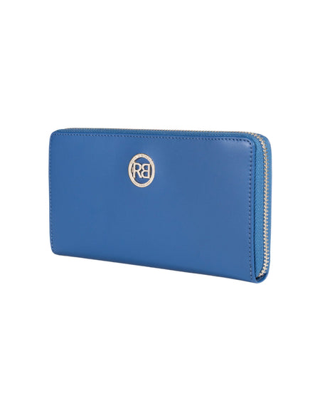 RB1084SCH | Portafogli Donna con chiusura lampo Made in Italy in Vera Pelle Liscia Opaca. Colore Royal Blu. Dimensioni: cm 20 x 10 x 2,5-1