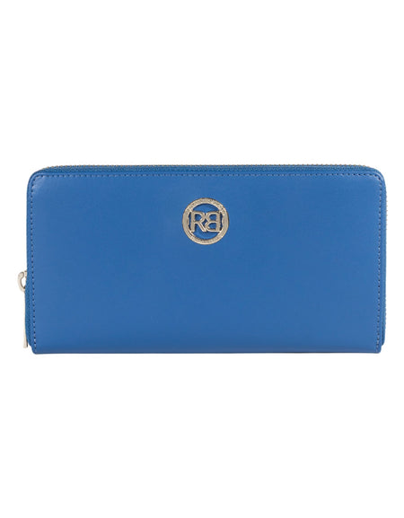 RB1084SCH | Portafogli Donna con chiusura lampo Made in Italy in Vera Pelle Liscia Opaca. Colore Royal Blu. Dimensioni: cm 20 x 10 x 2,5-0