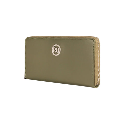 Load image into Gallery viewer, RB1084SE | Portafogli Donna con chiusura lampo Made in Italy in Vera Pelle Liscia Opaca. Colore Verde. Dimensioni: cm 20 x 10 x 2,5-1
