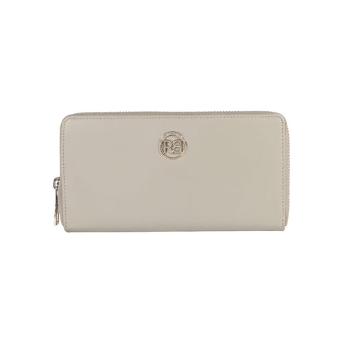 Load image into Gallery viewer, RB1084SF | Portafogli Donna con chiusura lampo Made in Italy in Vera Pelle Liscia Opaca. Colore Grigio. Dimensioni: cm 20 x 10 x 2,5-0
