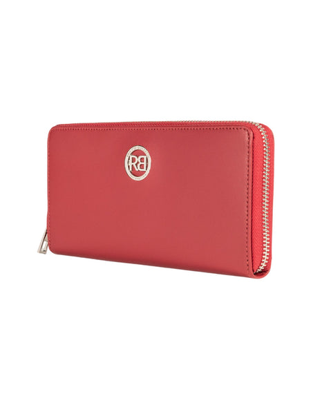 RB1084SV | Portafogli Donna con chiusura lampo Made in Italy in Vera Pelle Liscia Opaca. Colore Rosso. Dimensioni: cm 20 x 10 x 2,5-1