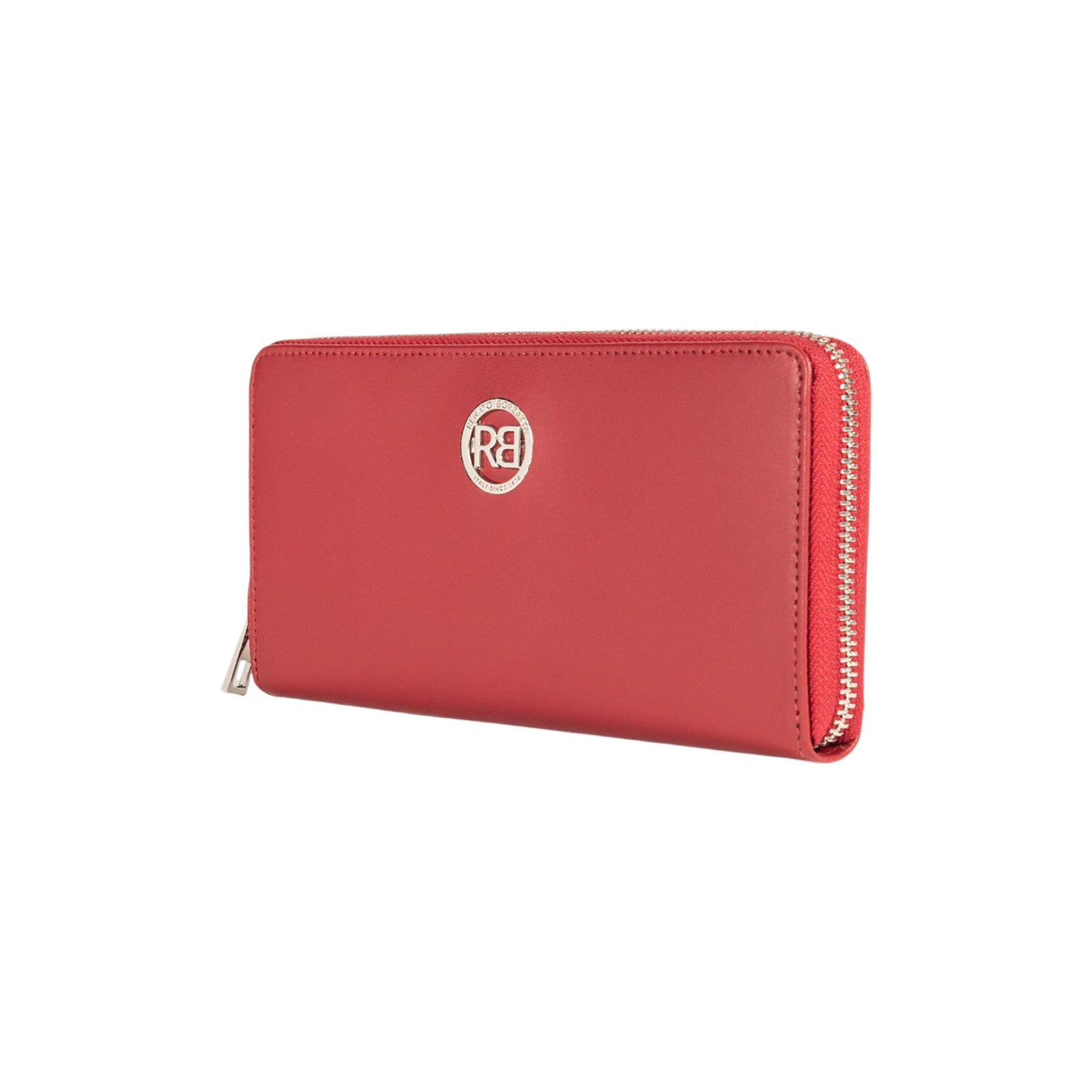 RB1084SV | Portafogli Donna con chiusura lampo Made in Italy in Vera Pelle Liscia Opaca. Colore Rosso. Dimensioni: cm 20 x 10 x 2,5-1