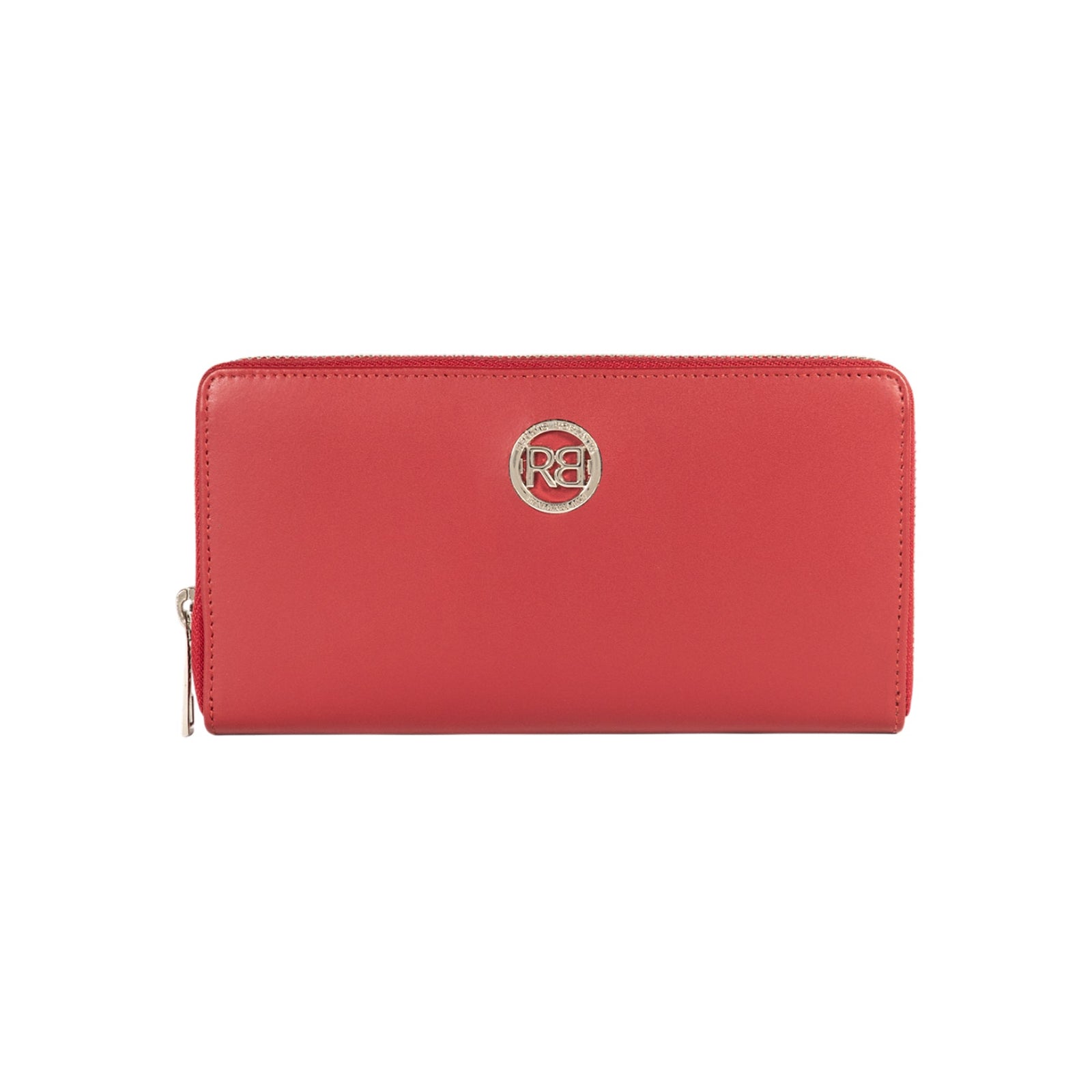 RB1084SV | Portafogli Donna con chiusura lampo Made in Italy in Vera Pelle Liscia Opaca. Colore Rosso. Dimensioni: cm 20 x 10 x 2,5-0