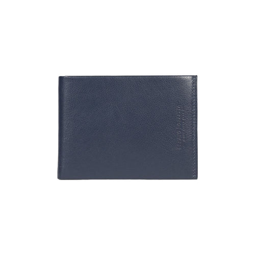 Load image into Gallery viewer, RB12004D | Portafogli Uomo risvoltato in Vera Pelle pieno fiore, con leggera grana. Colore Blu. Protezione RFID. Dimensioni da chiuso: cm 12,5 x 9,5 x 2. Confezione: Scatola regalo fondo/coperchio-3
