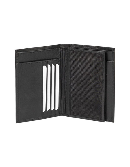 RB12009A | Portafogli Tasconcino Uomo risvoltato in Vera Pelle pieno fiore, con leggera grana. Colore Nero. Protezione RFID. Dimensioni da chiuso: cm 9,5 x 13 x 2. Confezione: Scatola regalo fondo/coperchio-1