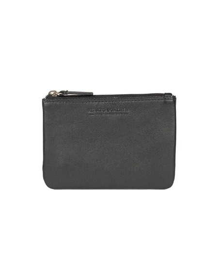 RB12032A | Bustina Portachiavi/Portamonete in Vera Pelle pieno fiore, con leggera grana. Colore Nero. Protezione RFID. Dimensioni: cm 13 x 9 x 0,5. Confezione: Scatola regalo fondo/coperchio-1