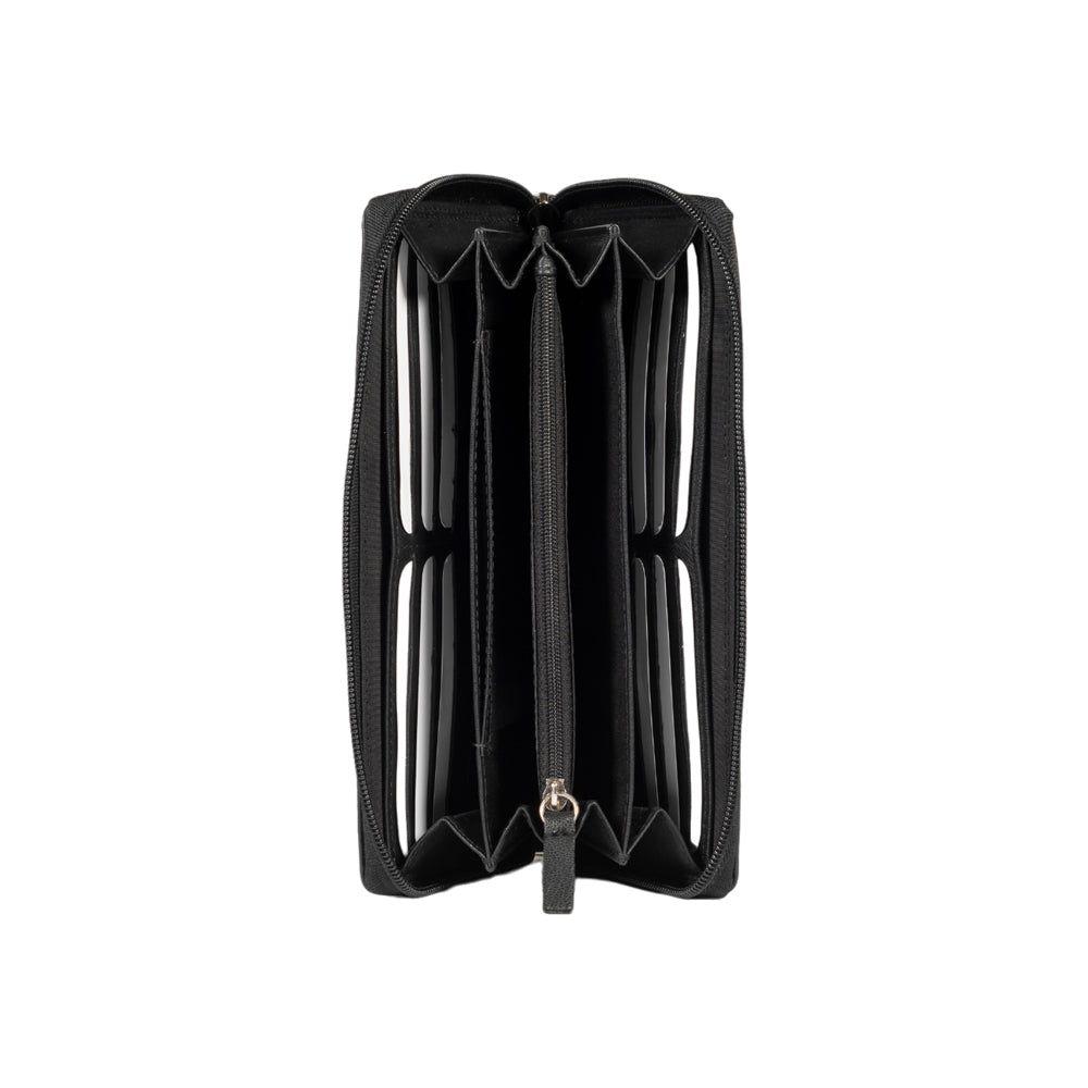 RB12080A | Portafogli Donna in Vera Pelle pieno fiore, con leggera grana. Colore Nero. Protezione RFID. Dimensioni: cm 20 x 10 x 2,5. Confezione: Scatola regalo fondo/coperchio-1