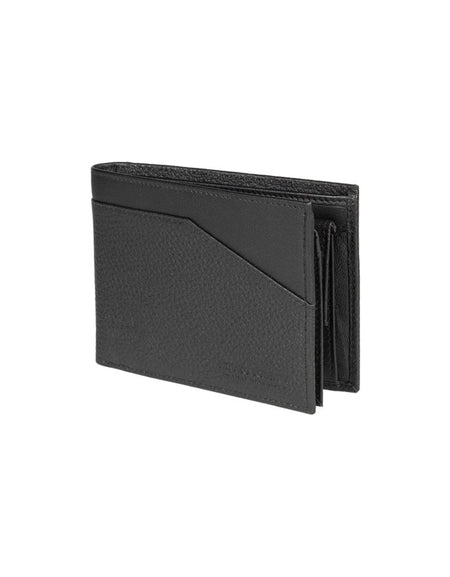 RB12104A | Portafogli Uomo in Vera Pelle pieno fiore, grana dollaro/leggera. Colore Nero. Protezione RFID. Dimensioni da chiuso: cm 12,5 x 9,5 x 2. Confezione: Scatola regalo fondo/coperchio-0