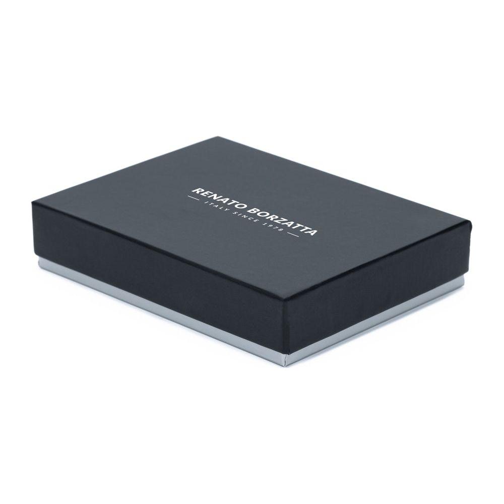 RB12106A | Portafogli Uomo in Vera Pelle pieno fiore, grana dollaro/leggera. Colore Nero. Protezione RFID. Dimensioni da chiuso: cm 12,5 x 9,5 x 2. Confezione: Scatola regalo fondo/coperchio-4