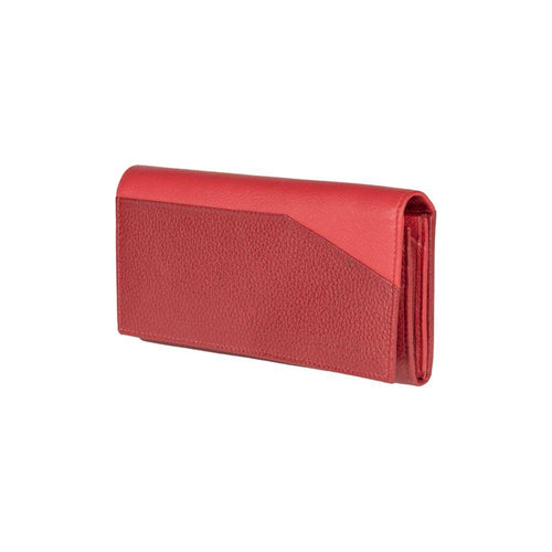 Load image into Gallery viewer, RB12129V | Portafogli Donna in Vera Pelle pieno fiore, grana dollaro/leggera. Colore Rosso. Protezione RFID. Dimensioni da chiuso: cm 18,5 x 10 x 3. Confezione: Scatola regalo fondo/coperchio-0

