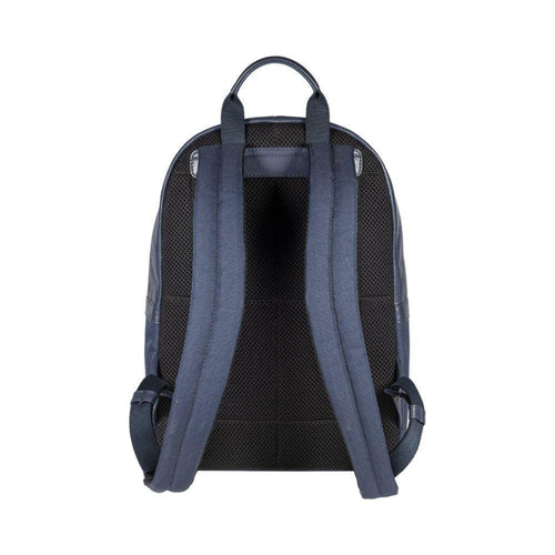 Load image into Gallery viewer, RB2001D | Zaino Porta Netbook/Tablet in Nylon/Vera Pelle, con leggera grana. Chiusura con lampo e spallacci regolabili - Colore Blu - Dimensioni: cm 27 x 38 x 14. Confezione: Sacchetto Tessuto non Tessuto-3
