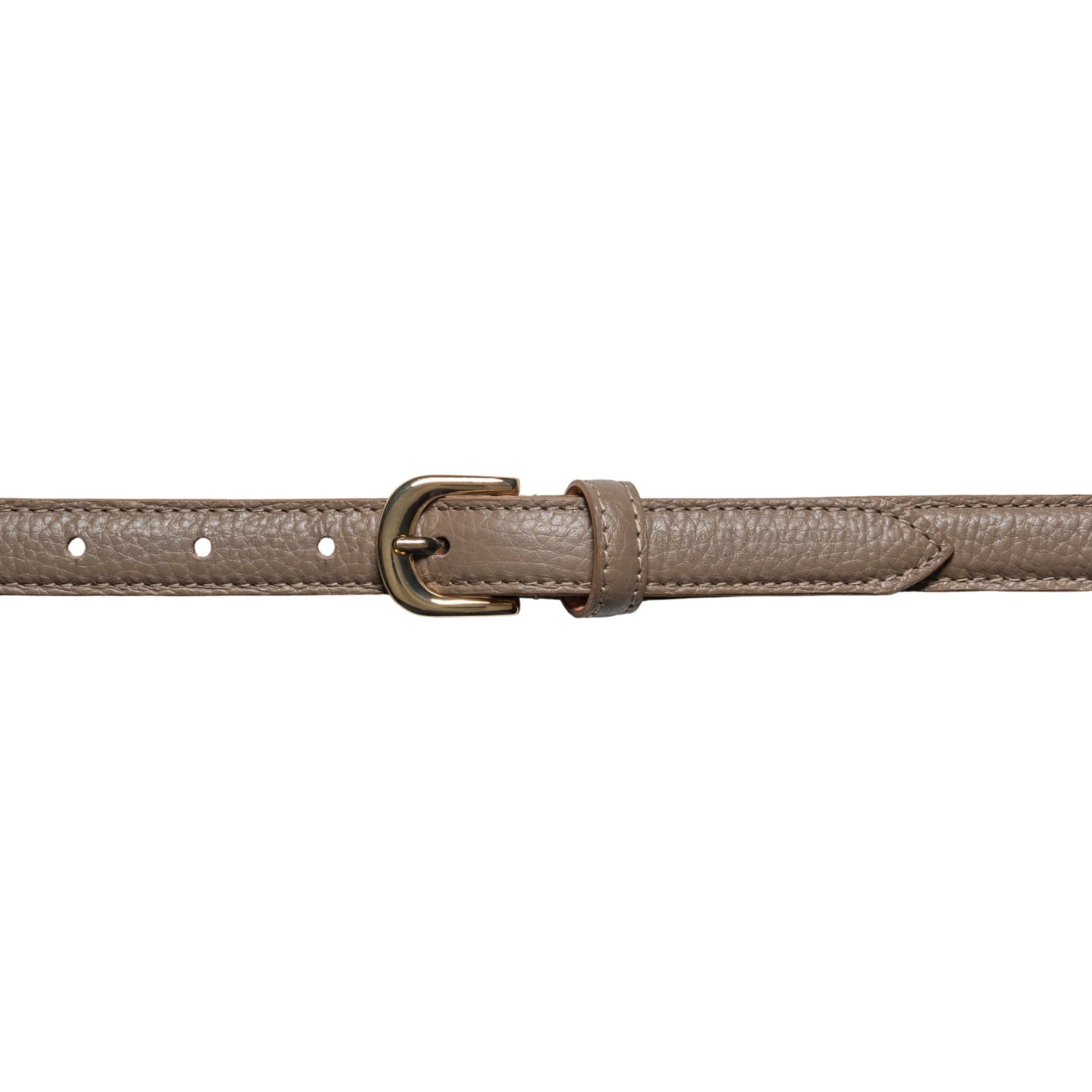 RB4021AQ | Cintura Donna Made in Italy in Vera Pelle grana Dollaro. Fibbia in finitura Oro Lucido. Colore Taupe. Dimensioni: cm 115 x 2,0 x 0,5 (giro vita cm 100)-1