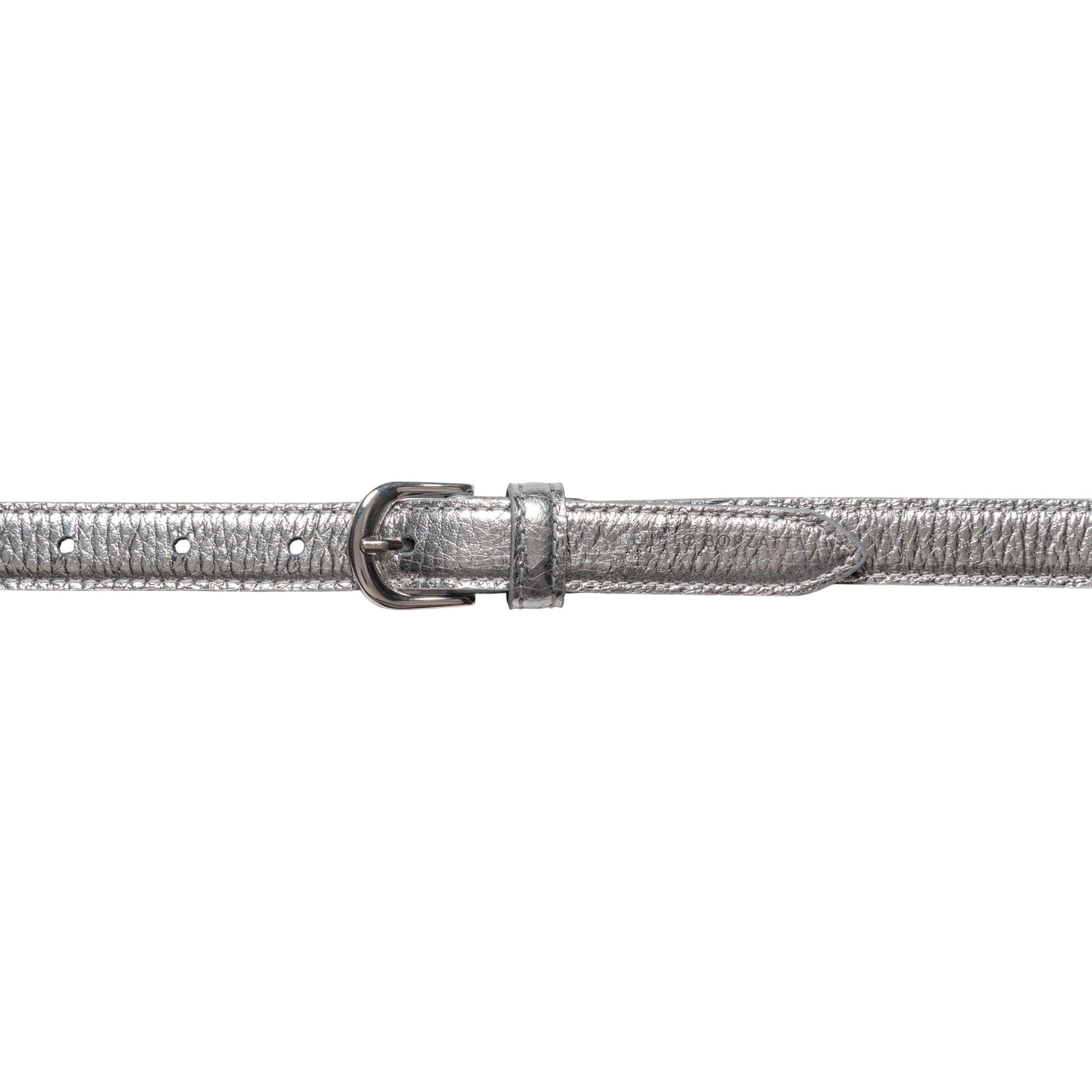 RB4021AY | Cintura Donna Made in Italy in Vera Pelle grana Dollaro. Fibbia in finitura Argento Lucido. Colore Canna di Fucile. Dimensioni: cm 115 x 2,0 x 0,5 (giro vita cm 100)-1