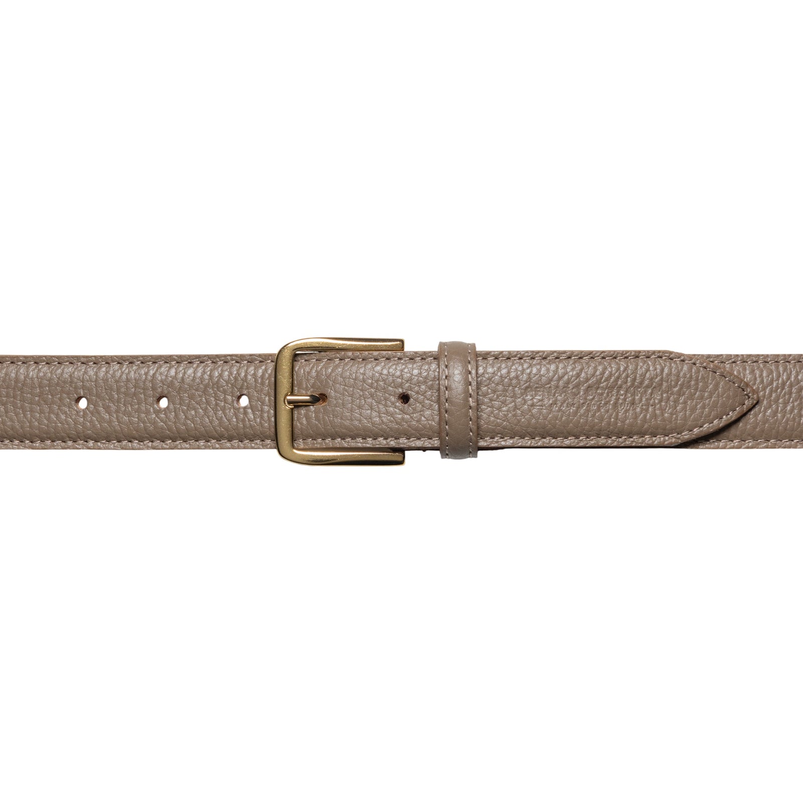 RB4023AQ | Cintura Donna Made in Italy in Vera Pelle grana Dollaro. Fibbia in finitura Oro Lucido. Colore Taupe. Dimensioni: cm 115 x 3,0 x 0,5 (giro vita cm 100)-1
