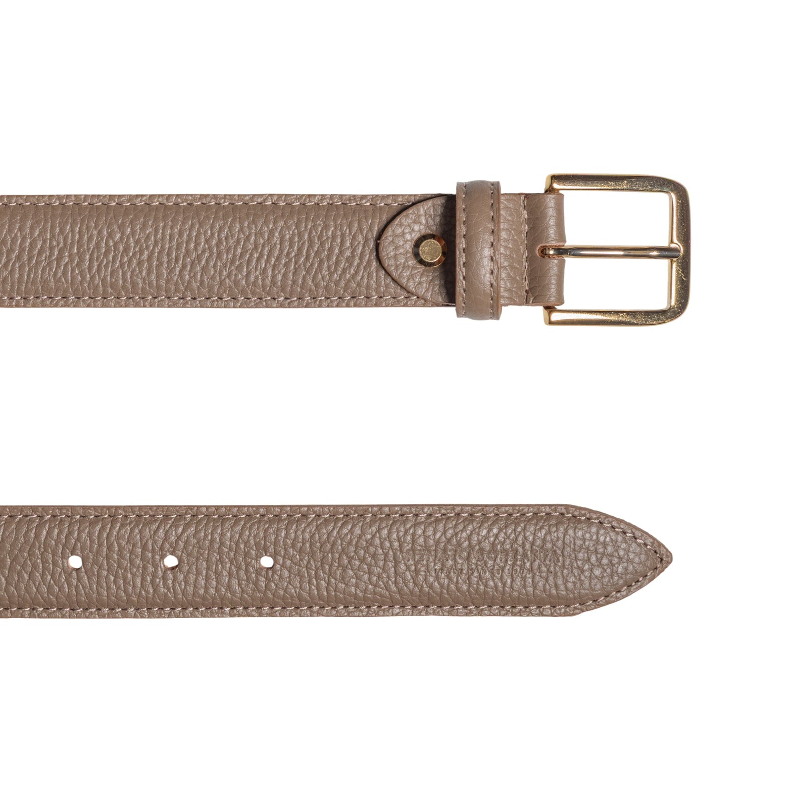 RB4023AQ | Cintura Donna Made in Italy in Vera Pelle grana Dollaro. Fibbia in finitura Oro Lucido. Colore Taupe. Dimensioni: cm 115 x 3,0 x 0,5 (giro vita cm 100)-2