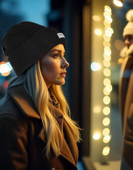 RB5001A  | Berretto in Maglia a doppio strato MONVISO Misto Lana Made in Italy. Colore Nero - Taglia Unica-1