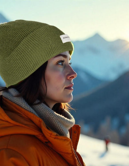 RB5001E  | Berretto in Maglia a doppio strato MONVISO Misto Lana Made in Italy. Colore Verde - Taglia Unica-1