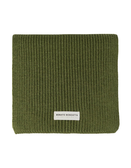 RB5002E  | Sciarpa in Maglia CERVINO Misto Lana Made in Italy. Colore Verde - Taglia Unica-1