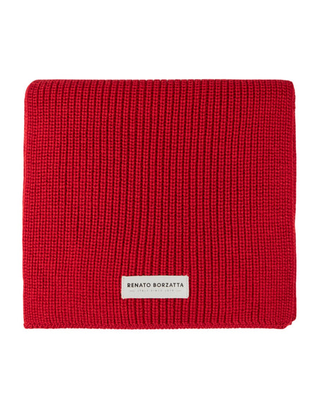 RB5002V  | Sciarpa in Maglia CERVINO Misto Lana Made in Italy. Colore Rosso - Taglia Unica-1