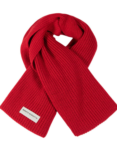 RB5002V  | Sciarpa in Maglia CERVINO Misto Lana Made in Italy. Colore Rosso - Taglia Unica-0