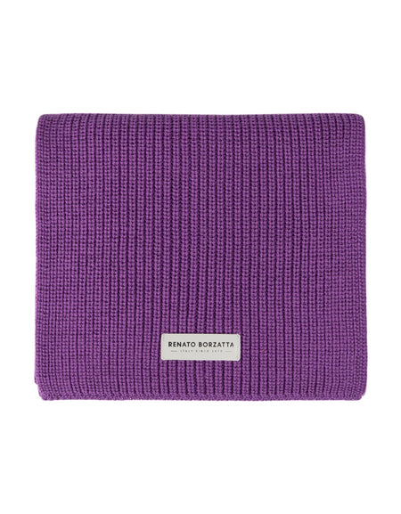 RB5002Y  | Sciarpa in Maglia CERVINO Misto Lana Made in Italy. Colore Viola - Taglia Unica-1