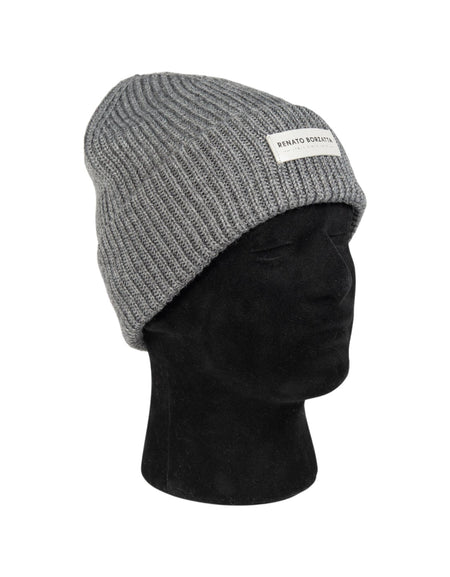 RB5003F  | Berretto in Maglia CERVINO Misto Lana Made in Italy. Colore Grigio Melange - Taglia Unica-1