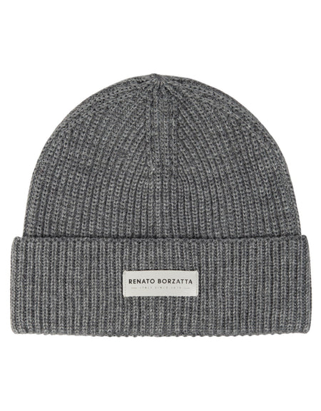 RB5003F  | Berretto in Maglia CERVINO Misto Lana Made in Italy. Colore Grigio Melange - Taglia Unica-0