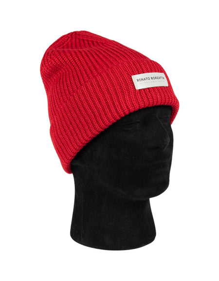 RB5003V  | Berretto in Maglia CERVINO Misto Lana Made in Italy. Colore Rosso - Taglia Unica-1