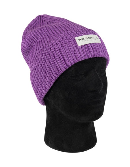 RB5003Y  | Berretto in Maglia CERVINO Misto Lana Made in Italy. Colore Viola - Taglia Unica-1