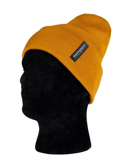 RB5005AR  | Berretto Unisex in Maglia Rasata Tubolare CIMONE Misto Lana Made in Italy. Colore Senape. Taglia Unica-1