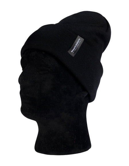 RB5005A  | Berretto Unisex in Maglia Rasata Tubolare CIMONE Misto Lana Made in Italy. Colore Nero. Taglia Unica-1