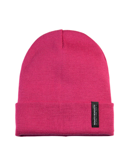 RB5005BE  | Berretto Unisex in Maglia Rasata Tubolare CIMONE Misto Lana Made in Italy. Colore Fuxia. Taglia Unica-0