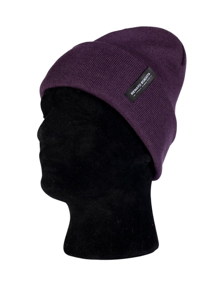 RB5005BT | Berretto Unisex in Maglia Rasata Tubolare CIMONE Misto Lana Made in Italy. Colore Vinaccia. Taglia Unica-1