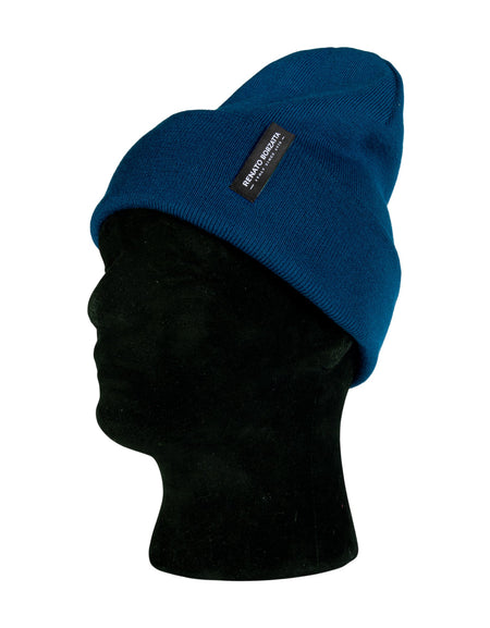 RB5005BZ | Berretto Unisex in Maglia Rasata Tubolare CIMONE Misto Lana Made in Italy. Colore Ottanio. Taglia Unica-1