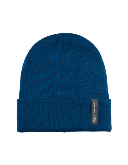 RB5005BZ | Berretto Unisex in Maglia Rasata Tubolare CIMONE Misto Lana Made in Italy. Colore Ottanio. Taglia Unica-0