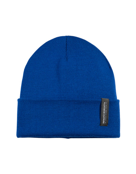 RB5005CH | Berretto Unisex in Maglia Rasata Tubolare CIMONE Misto Lana Made in Italy. Colore Blu Royal. Taglia Unica-0