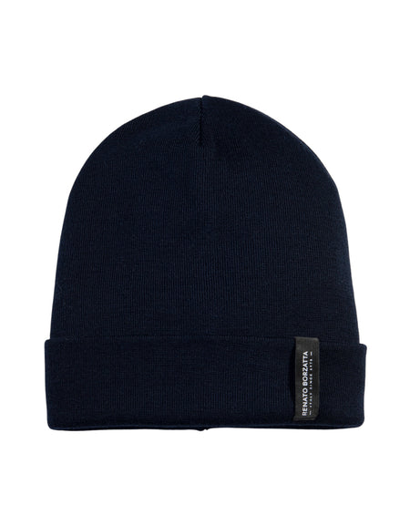 RB5005DC | Berretto Unisex in Maglia Rasata Tubolare CIMONE Misto Lana Made in Italy. Colore Blu Navy. Taglia Unica-0