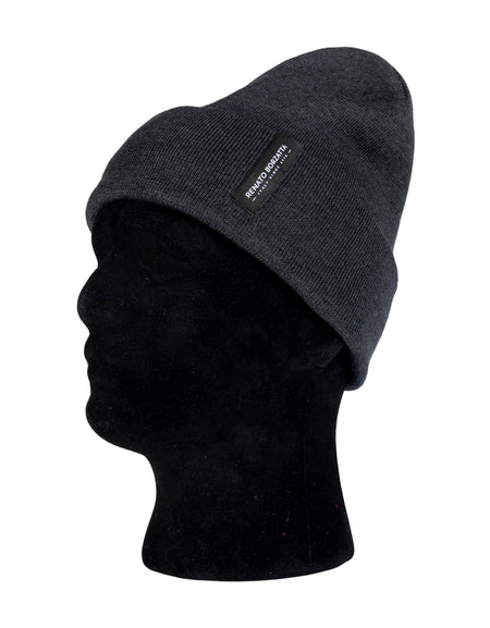 RB5005K | Berretto Unisex in Maglia Rasata Tubolare CIMONE Misto Lana Made in Italy. Colore Antracite. Taglia Unica-1